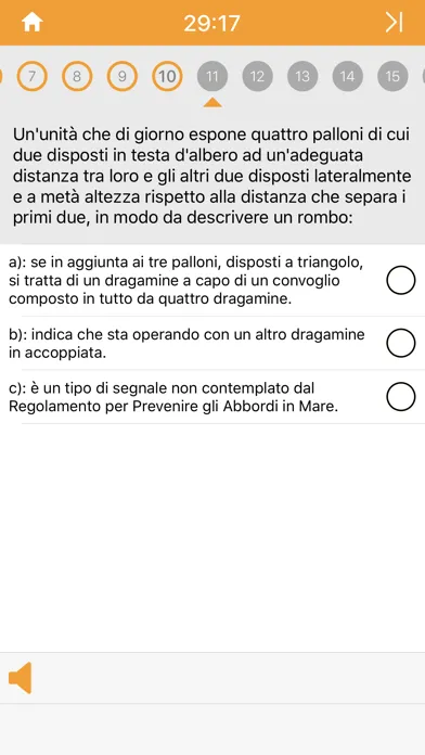 Ảnh chụp màn hình của Quiz Patente Nautica 2018