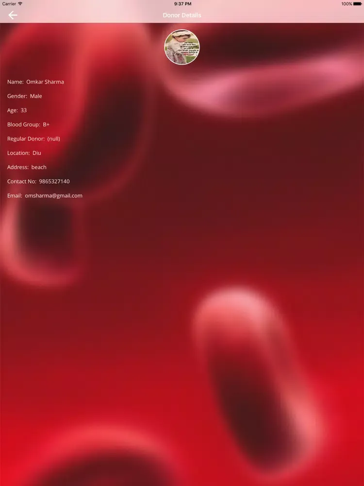 RED DONORS‏ iPad  স্ক্রিনশট