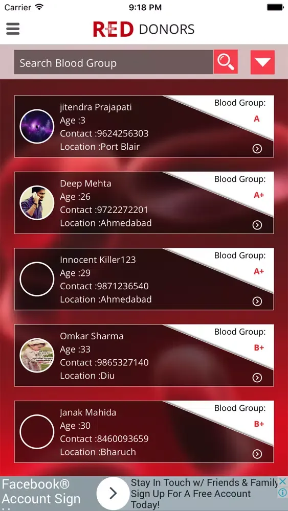 RED DONORS‏ স্ক্রিনশট