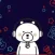 Funny little white bear