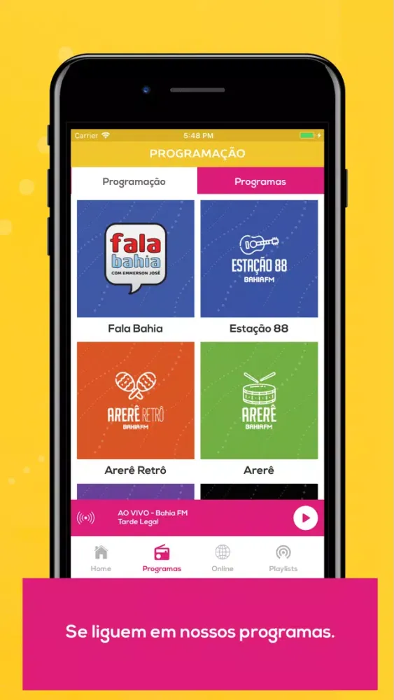 Tangkapan skrin Bahia FM