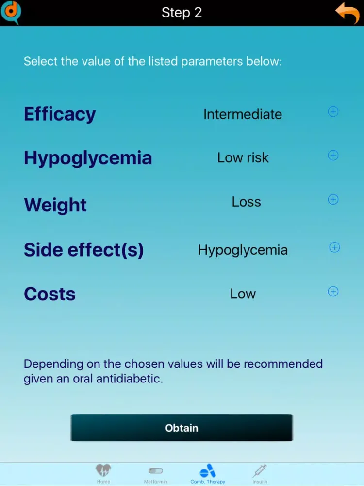 Ảnh chụp màn hình của Diabetes Pharma iPad 