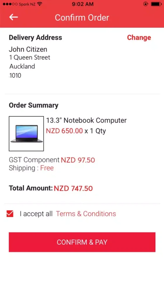 Ảnh chụp màn hình của Redeem NZ