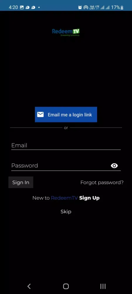 Tangkapan layar Redeem TV