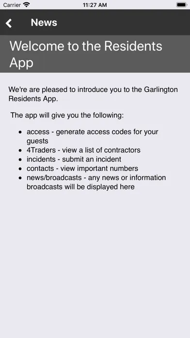 Garlington Resident's App Screenshots