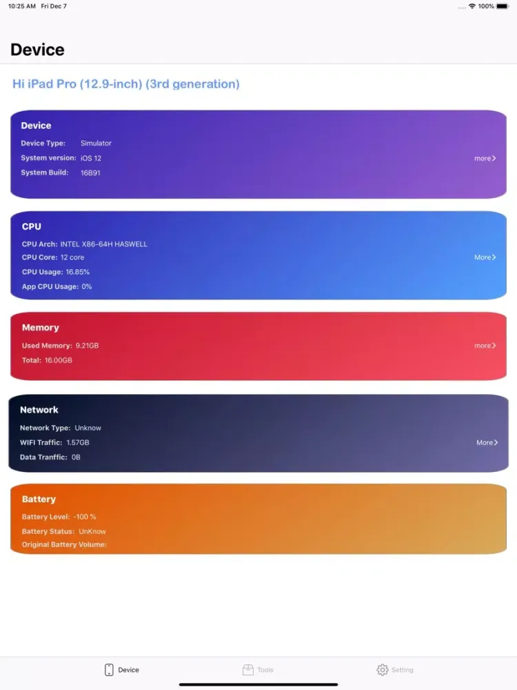 iSystant Pro-System Monitor iPad 应用截图