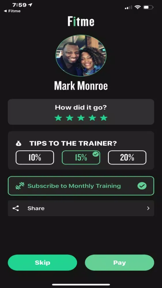Tangkapan layar Fitme Workouts & Fitness