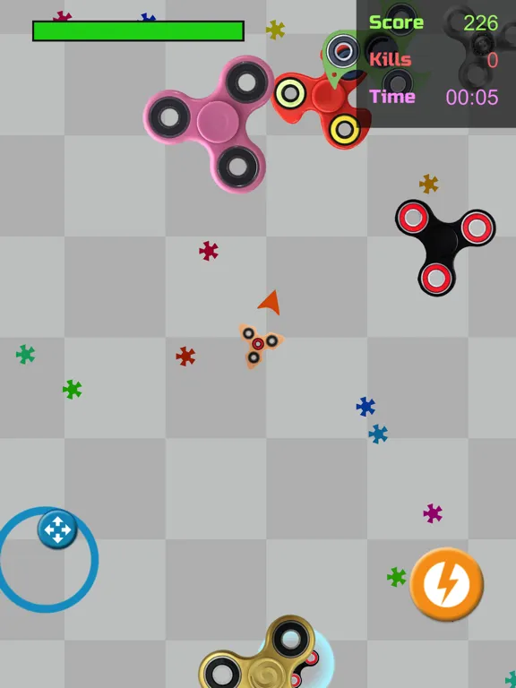 Tangkapan layar Fidget Spinner.io iPad 