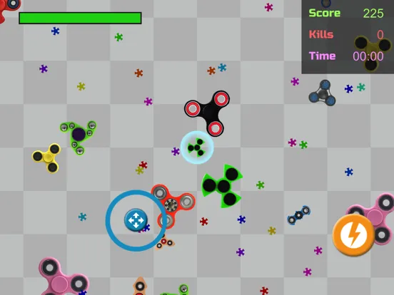 Tangkapan layar Fidget Spinner.io iPad 