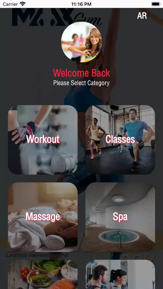 Tangkapan layar MaxGym EG
