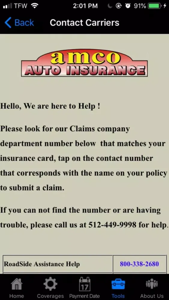 Amco Insurance Screenshots