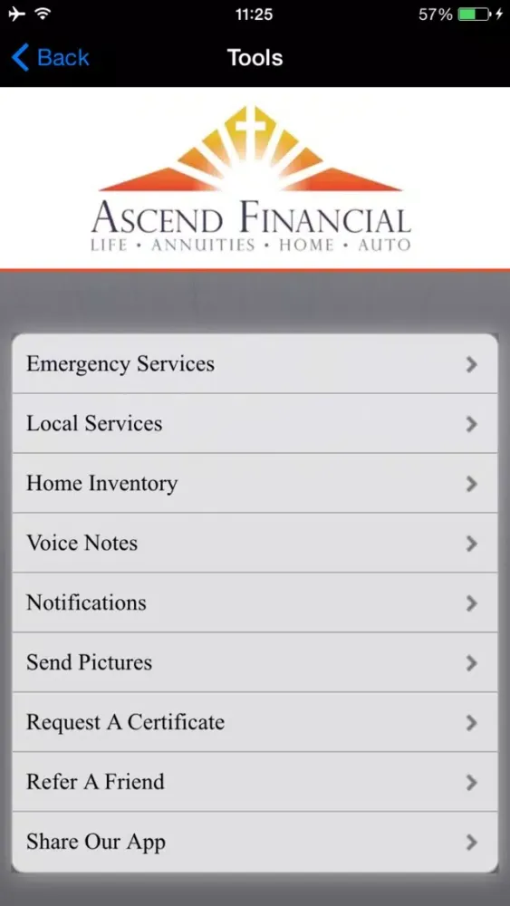 Zrzuty ekranu Ascend Financial
