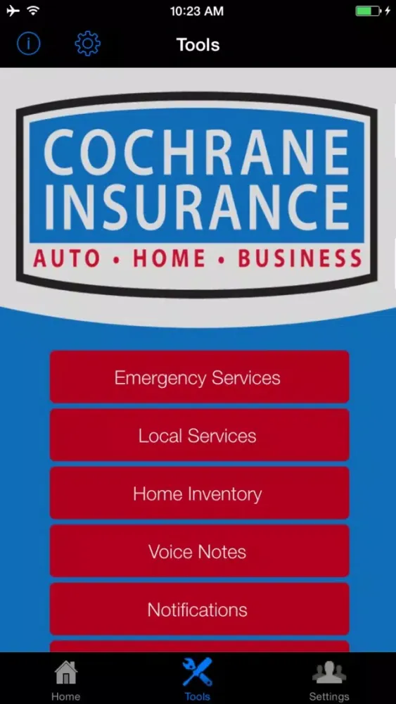 ภาพหน้าจอของ Cochrane Insurance Agency