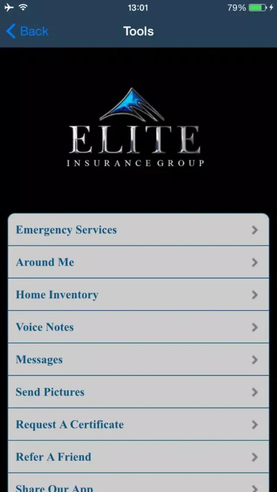 Ảnh chụp màn hình của Elite Insurance Group