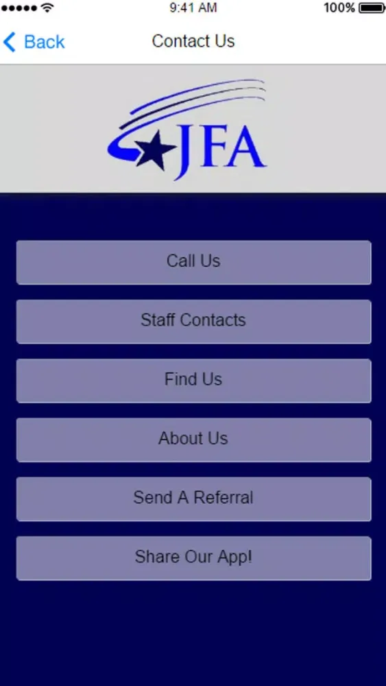 Zrzuty ekranu JFA Insurance Brokers