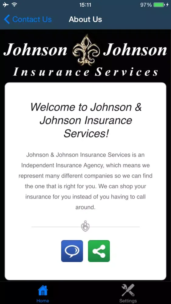 Screenshot di Johnson & Johnson Insurance