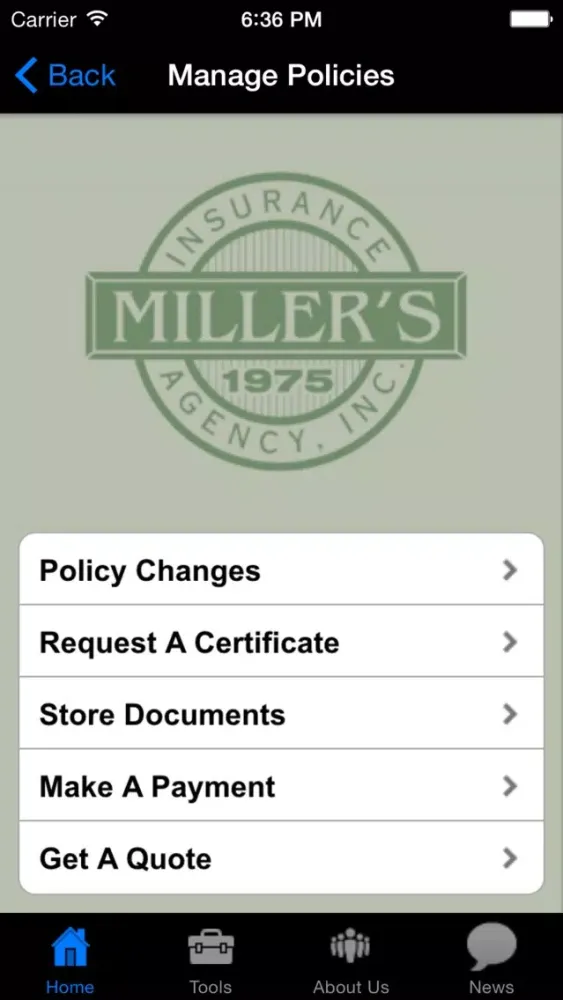 Miller's Insurance Agency स्क्रीनशॉट