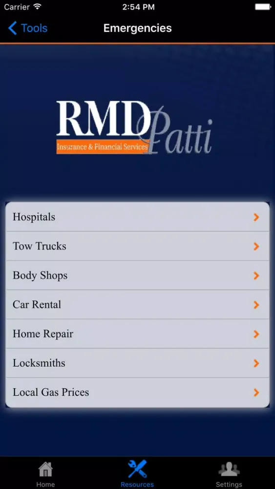 Capturas de tela do RMD Patti Insurance