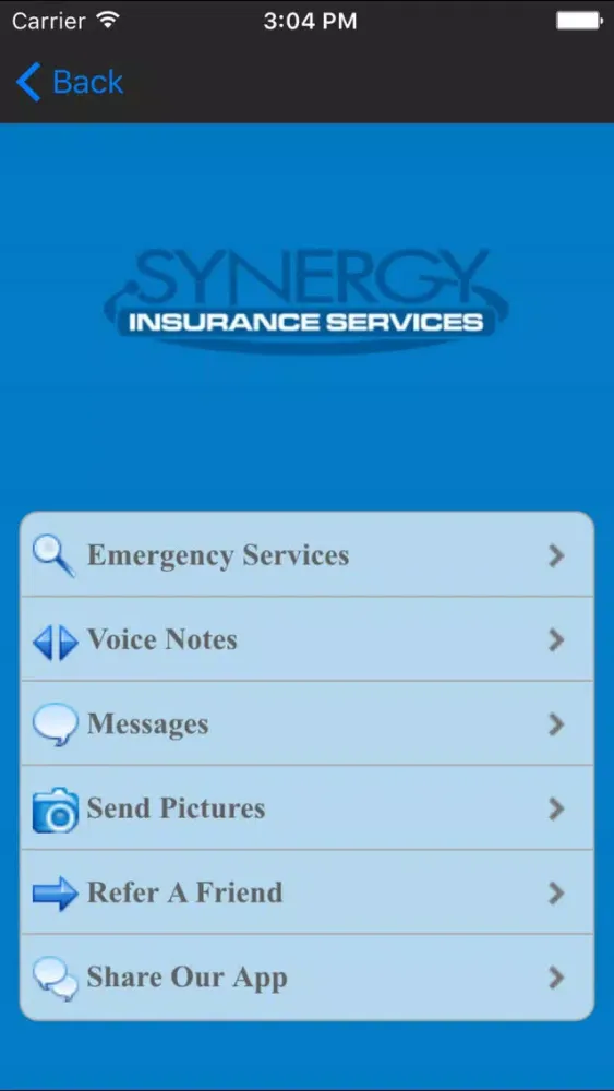 Capturas de tela do Synergy Insurance Services