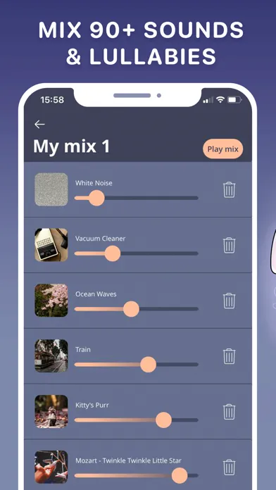 Captures d'écran de Fan noise machine baby shusher