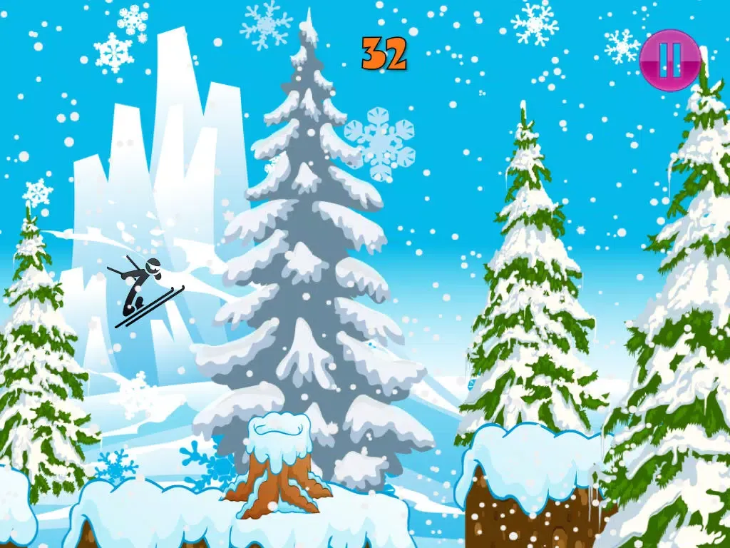 Extreme Stickman Snowboarding Game - Pocket Snowboard Games iPad  Screenshots