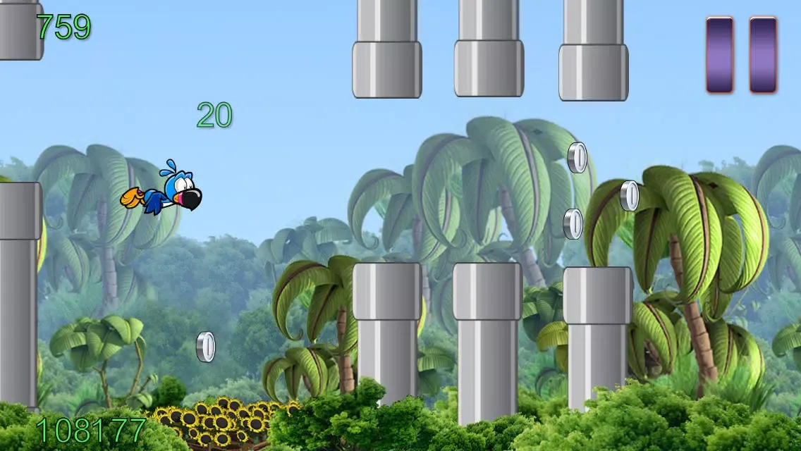 ภาพหน้าจอของ Flappy Wing - Jungle Game Edition