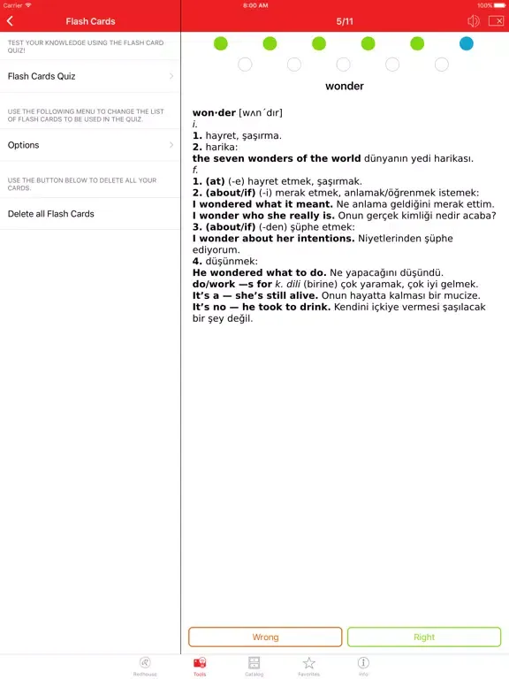 Zrzuty ekranu Redhouse English <->Turkish dictionaries iPad 