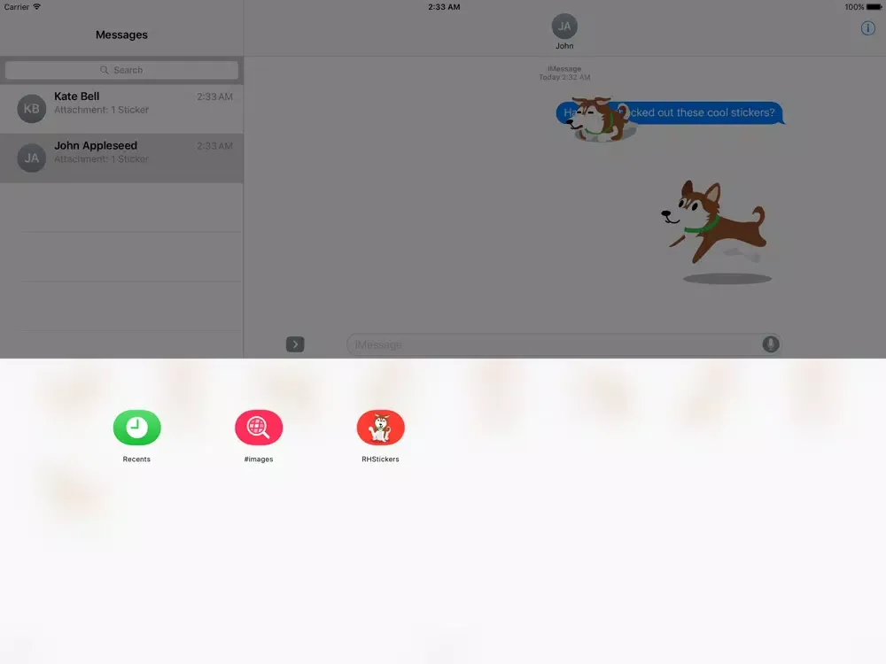 Capturas de tela do Red Huskies Sticker Pack iPad 