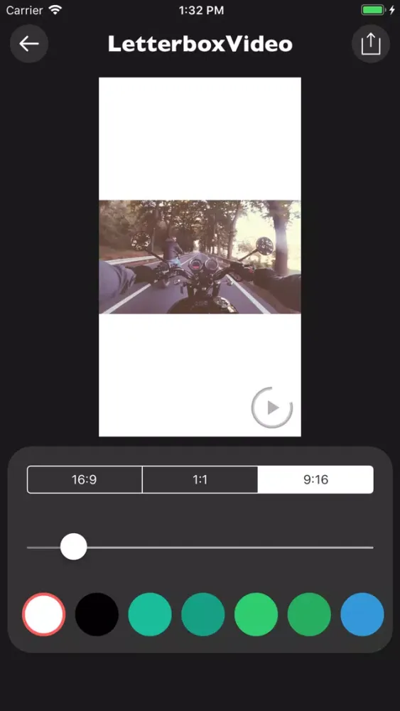 Capturas de tela do LetterboxVideo
