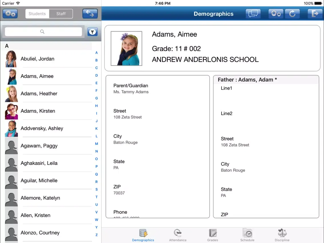 Capturas de tela do Administrator's Plus Mobile iPad 