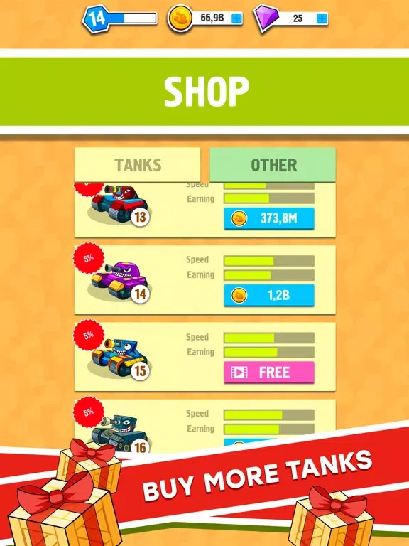 صور Merge Tanks: Idle Tap Clicker iPad 