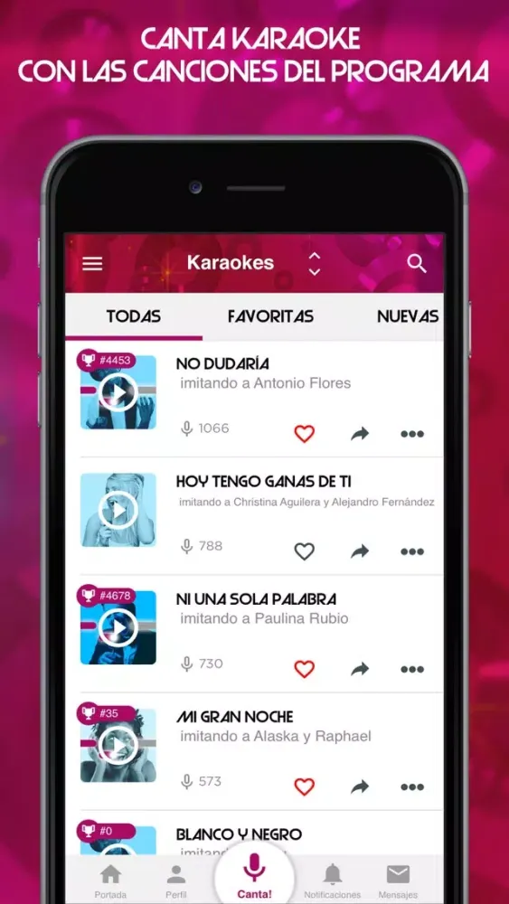 تصاویر Tu cara me suena - Karaoke app