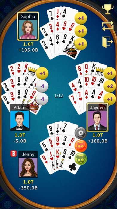 Tangkapan skrin Chinese Poker (Deluxe)