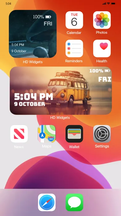 Tangkapan layar Custom Widgets for iOS 14