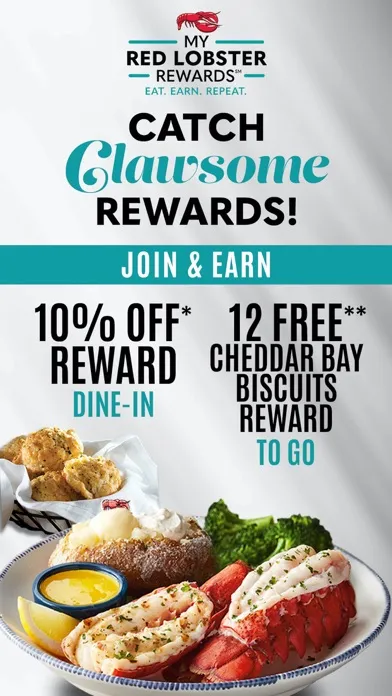 Red Lobster Dining Rewards App Screenshots