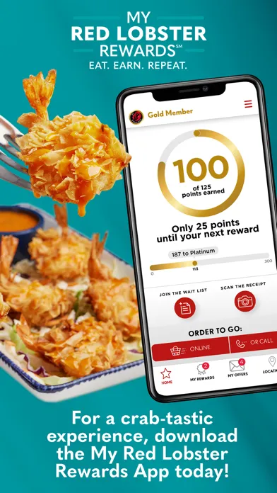 Red Lobster Dining Rewards App Screenshots