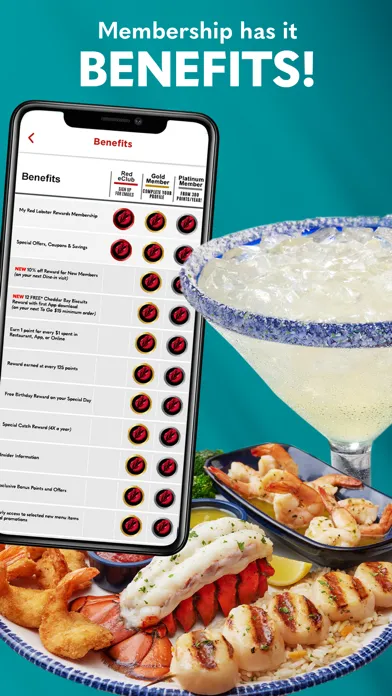 Red Lobster Dining Rewards App Screenshots