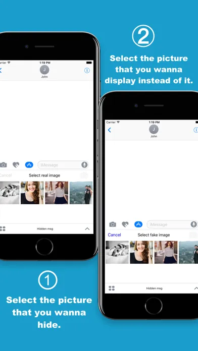 Captures d'écran de Hidden msg: hide your files