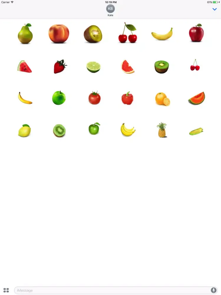 Capturas de tela do Fruit pack iPad 