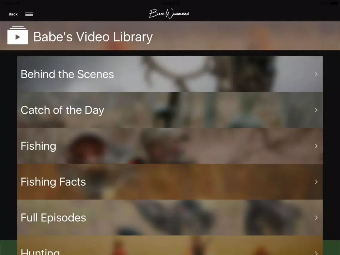 Babe Winkelman iPad 應用截圖