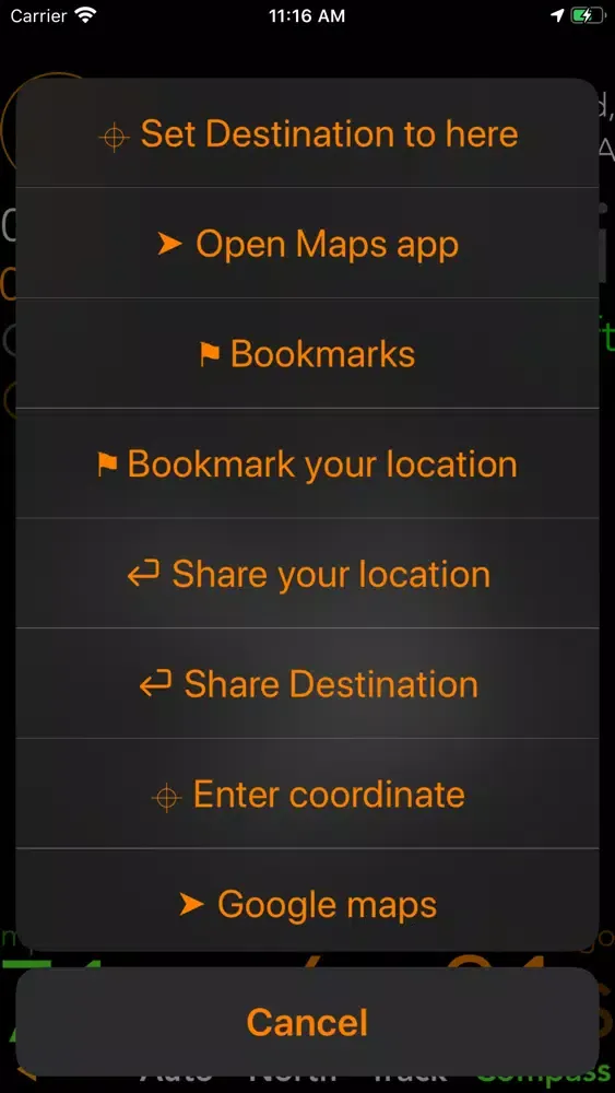 Captures d'écran de GPS Navigator