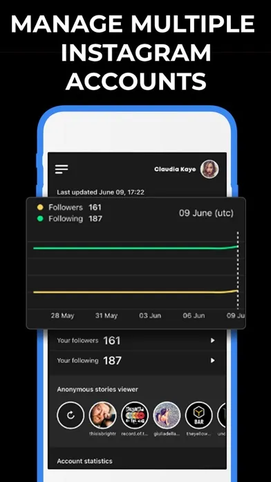 Reports +IG followers tracker.应用截图