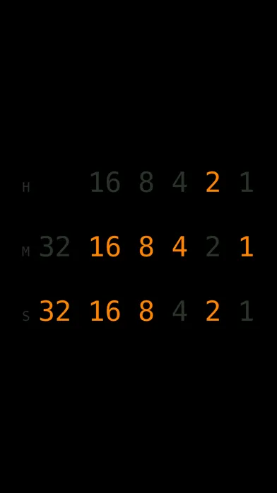 Tangkapan skrin Big binary clock