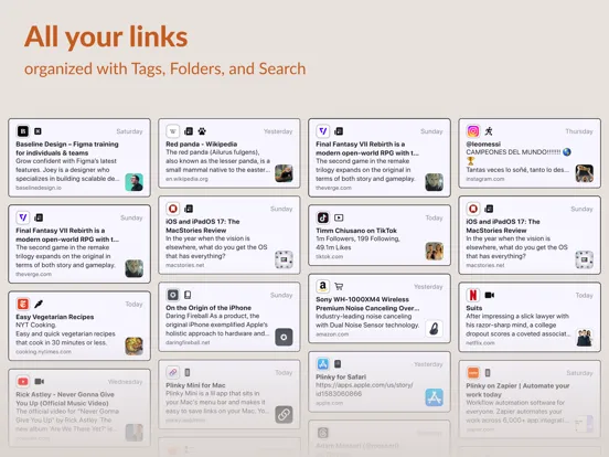 Captures d'écran de Plinky: Easily Save Links iPad 