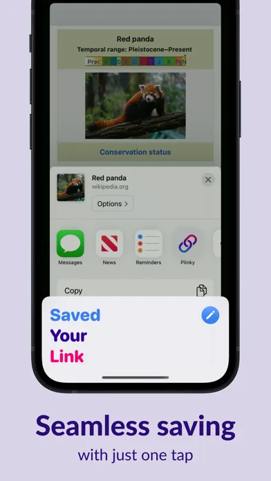 Captures d'écran de Plinky: Easily Save Links