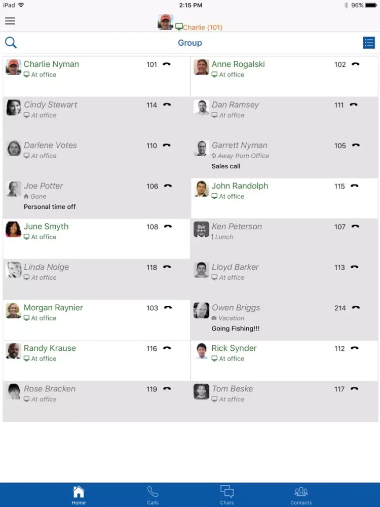 Zrzuty ekranu UC Suite Mobile iPad