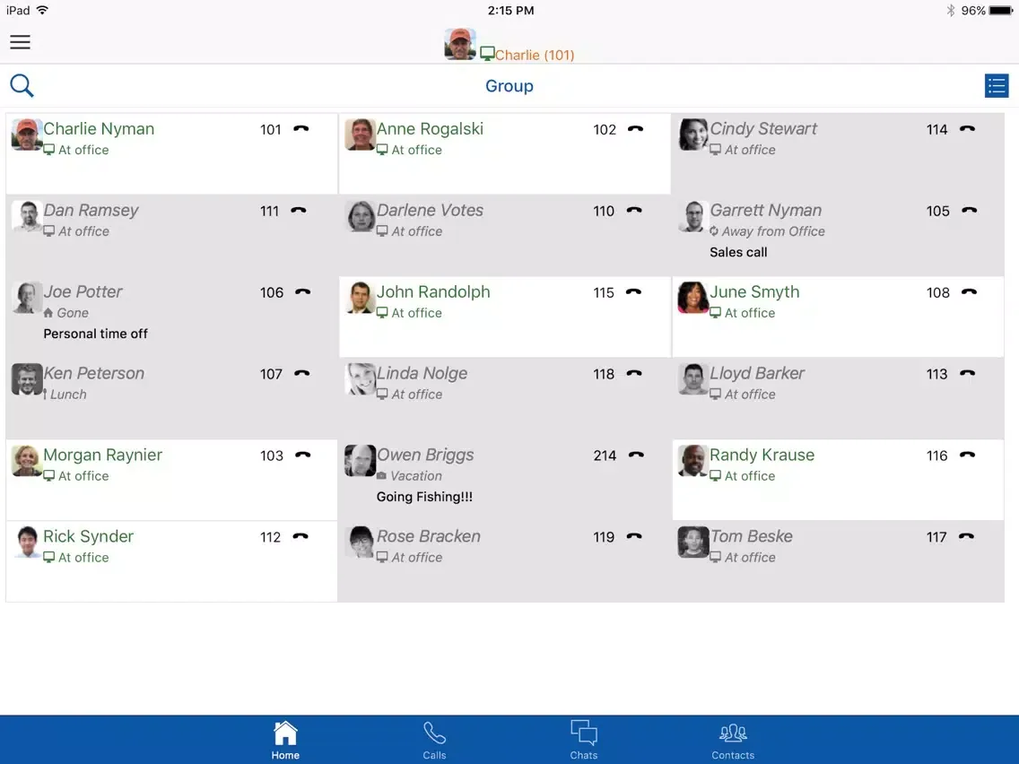 Zrzuty ekranu UC Suite Mobile iPad