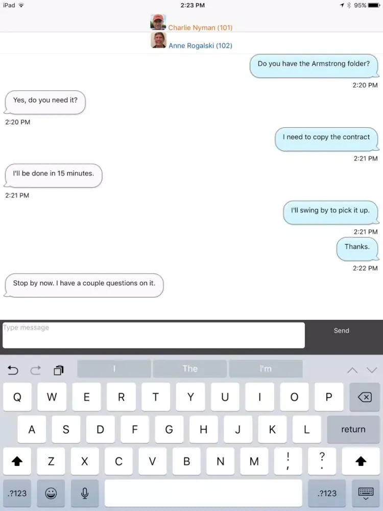 Zrzuty ekranu UC Suite Mobile iPad