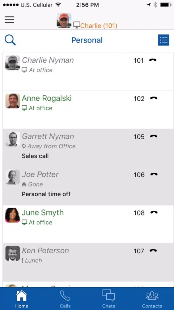 Zrzuty ekranu UC Suite Mobile
