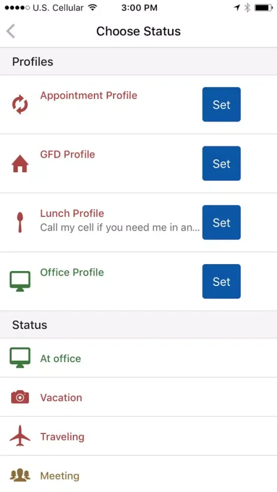 Zrzuty ekranu UC Suite Mobile